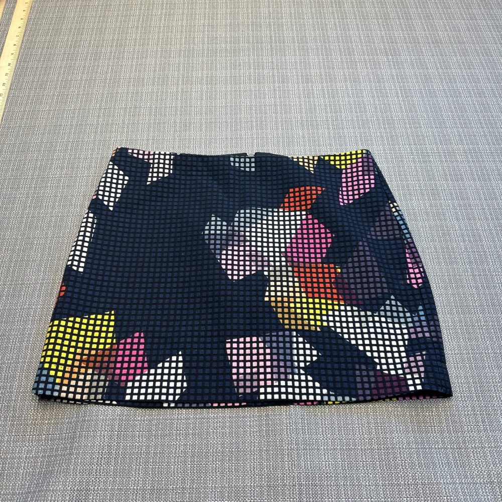 Trina Turk Abstract Grid Mini‎ Skirt Womens size 4 Colorful Party Statement Fun*